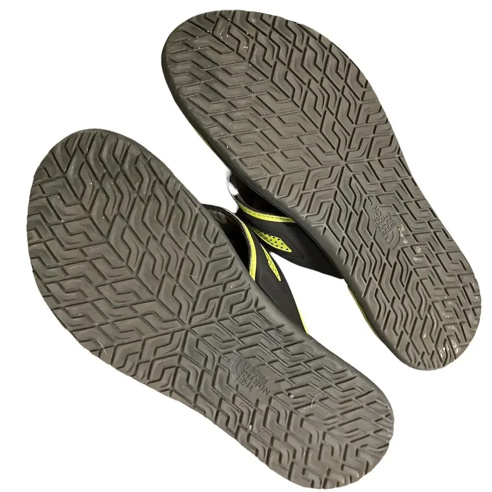 Men's THE NORTH FACE Sulfur Spring Green And Black Flip Flop Sandals Like New